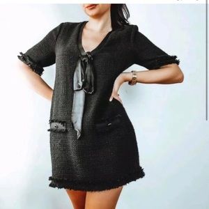 Black Zara Tweed Dress